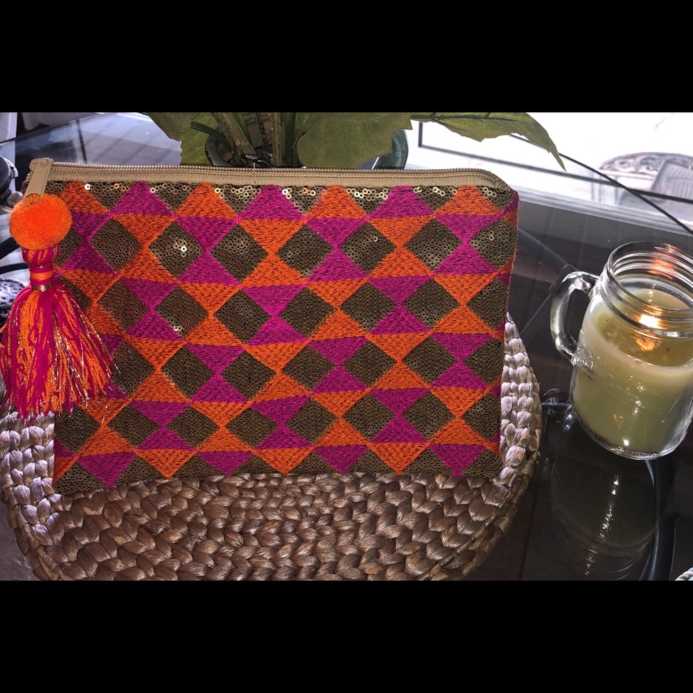 Orange and Gold Clutch